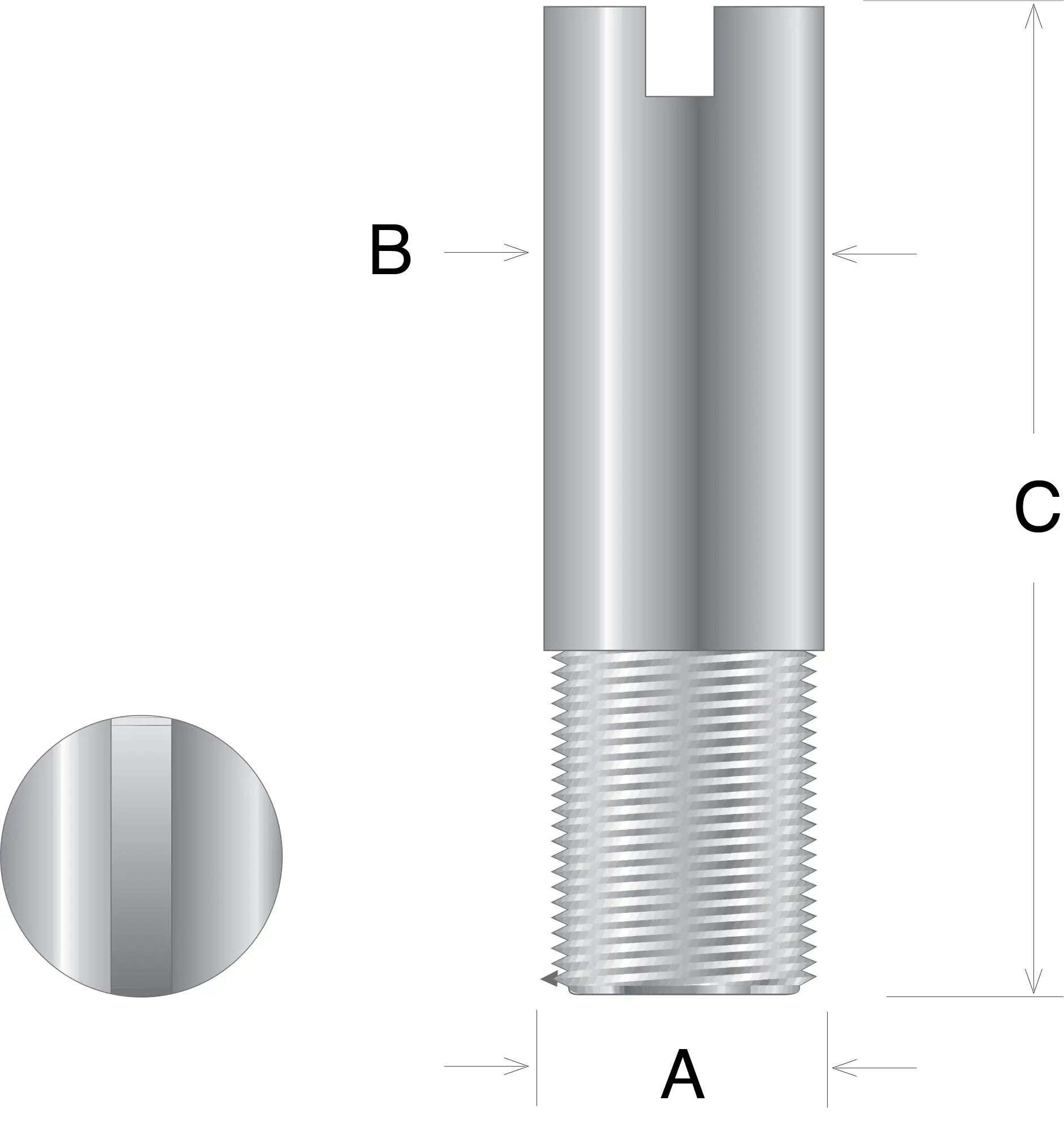 Replacement Clevis Pin with Slot (3000 Series) - Image 2