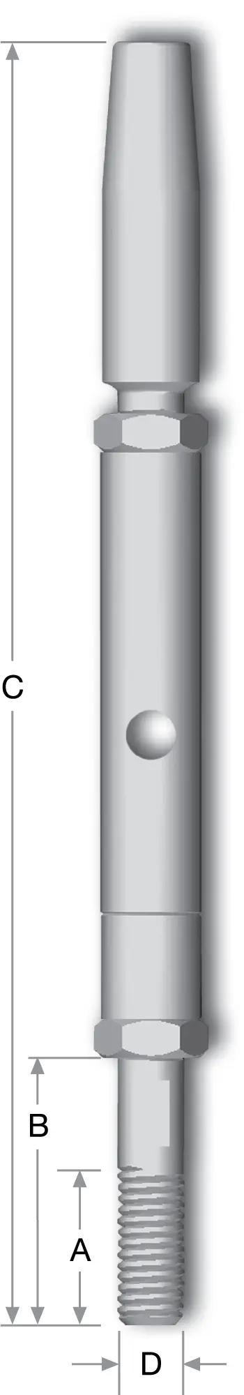 Classic Turnbuckle for Cement Posts - Image 2