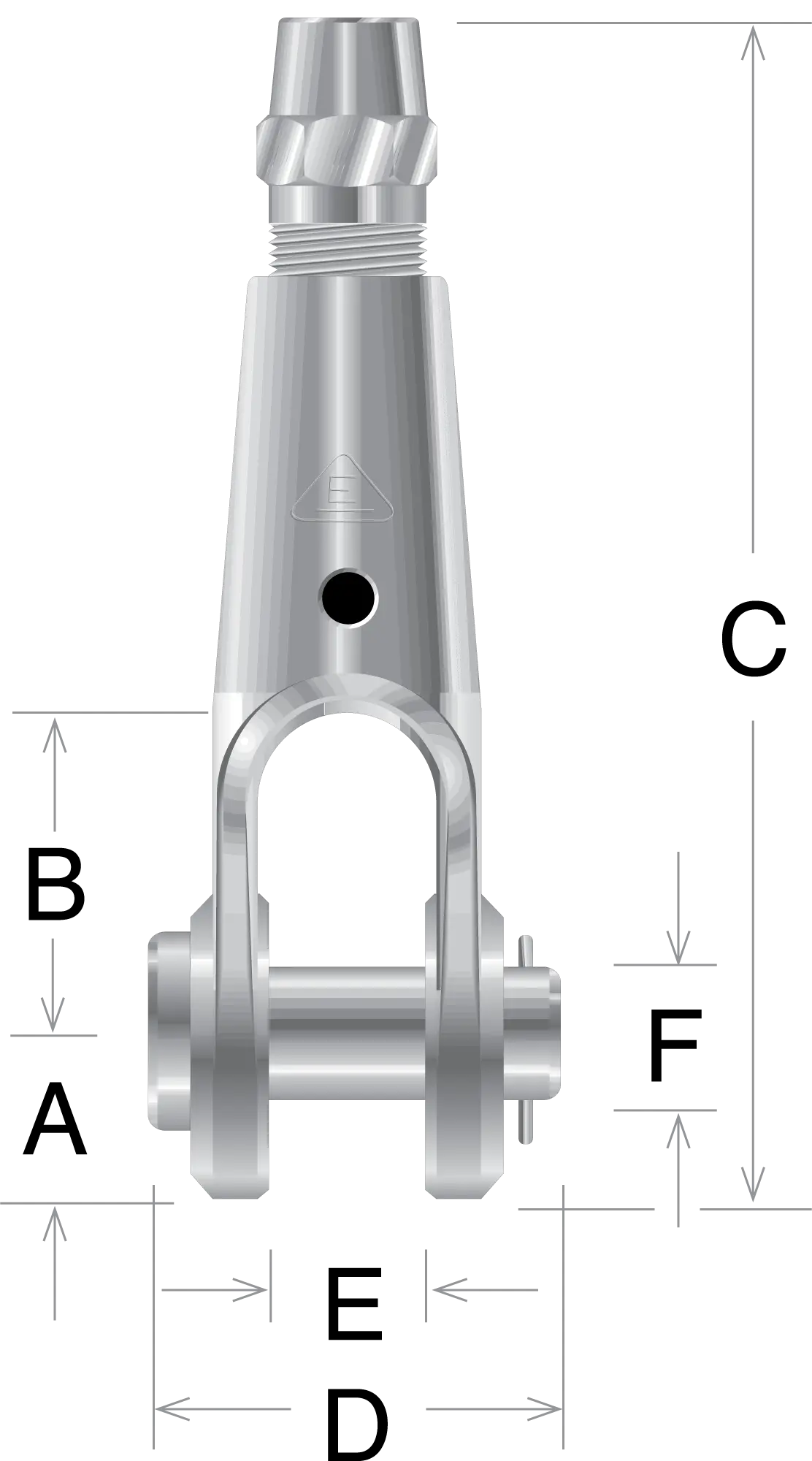 clevis Clevis Socket Fitting (with Pin and Cotter Pin) - Image 2