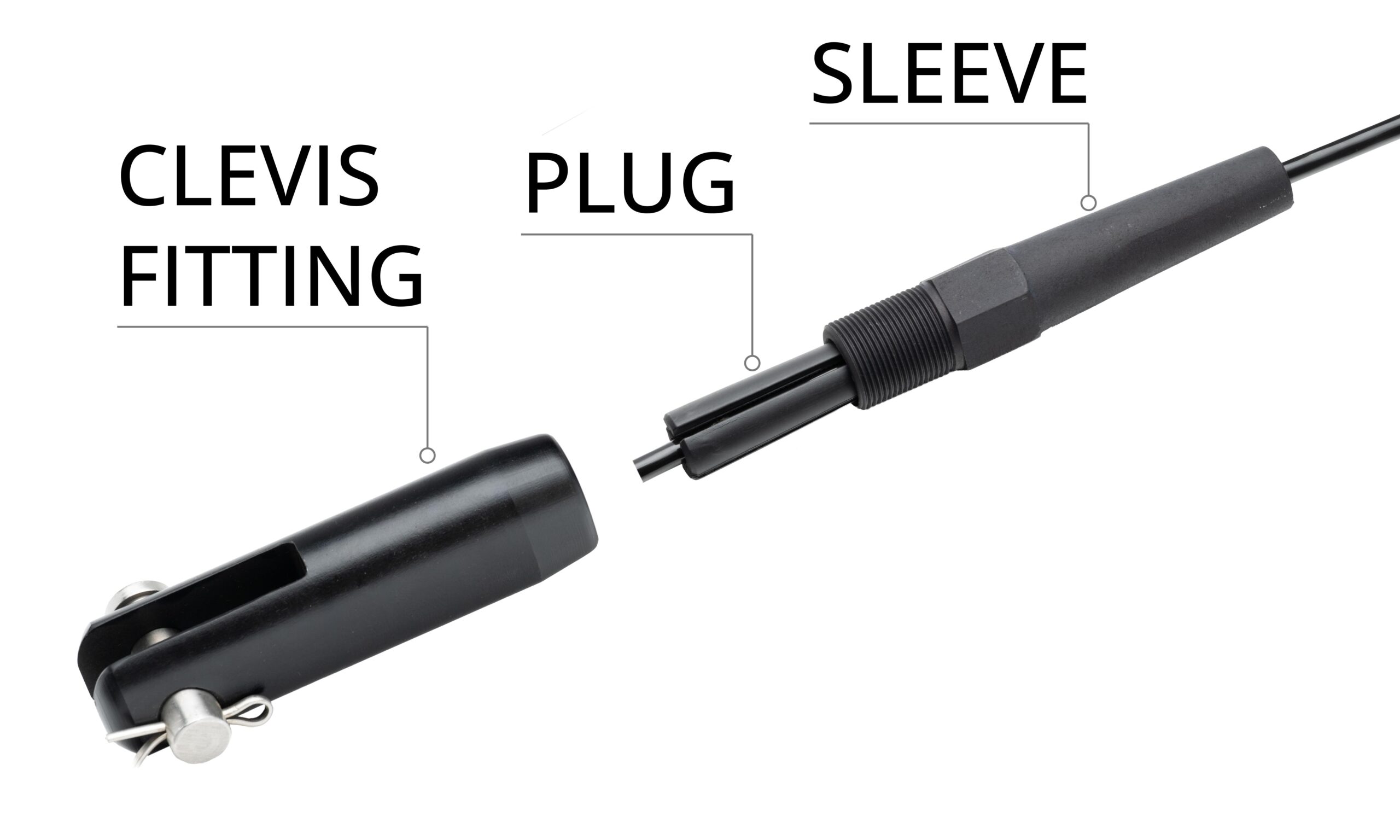 Clevis Socket Fitting for Extruded Jacket Kevlar Rope - Image 5