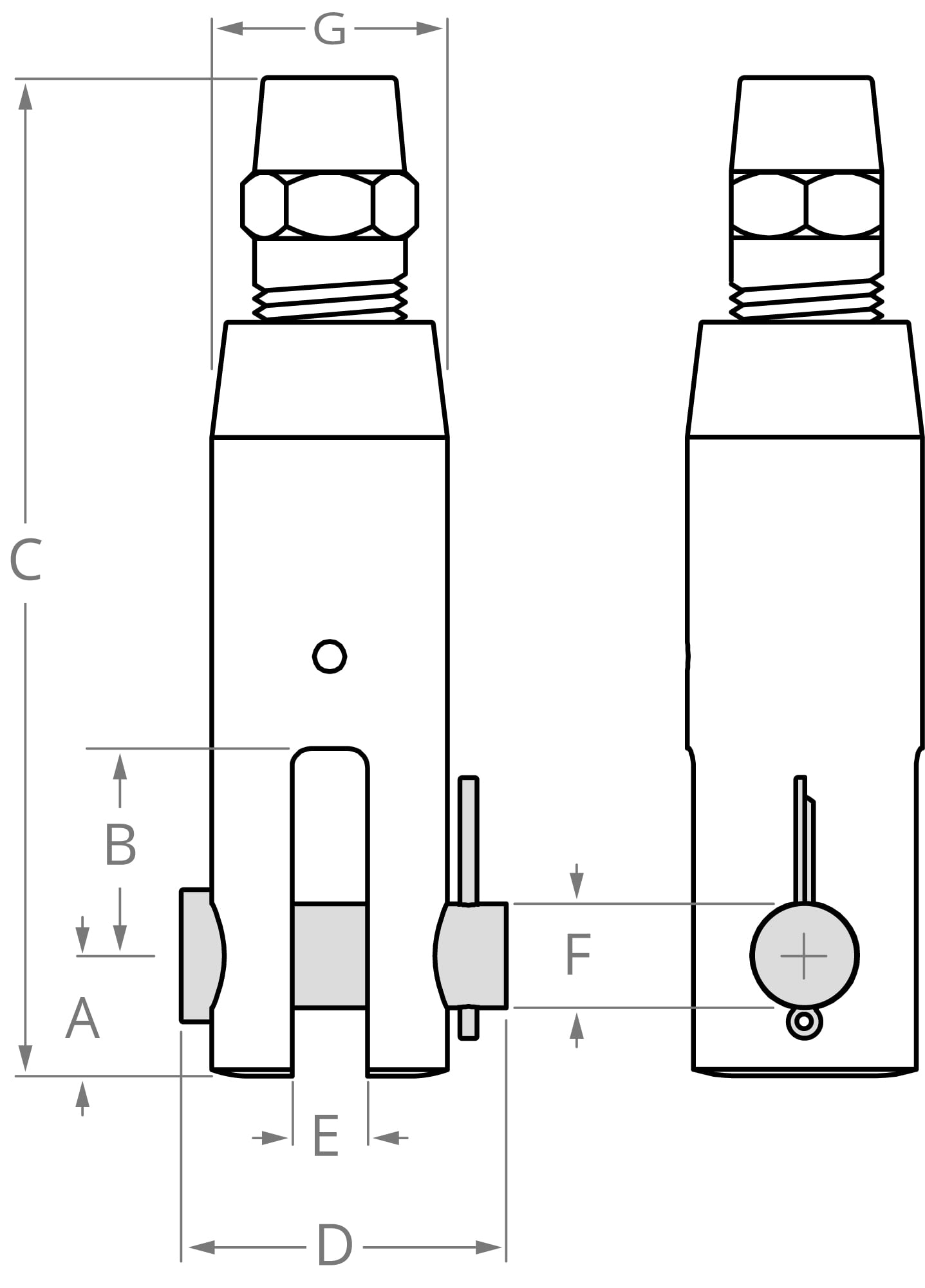 clevis fitting Clevis Socket Fitting (with Pin and Cotter Pin) - Image 2