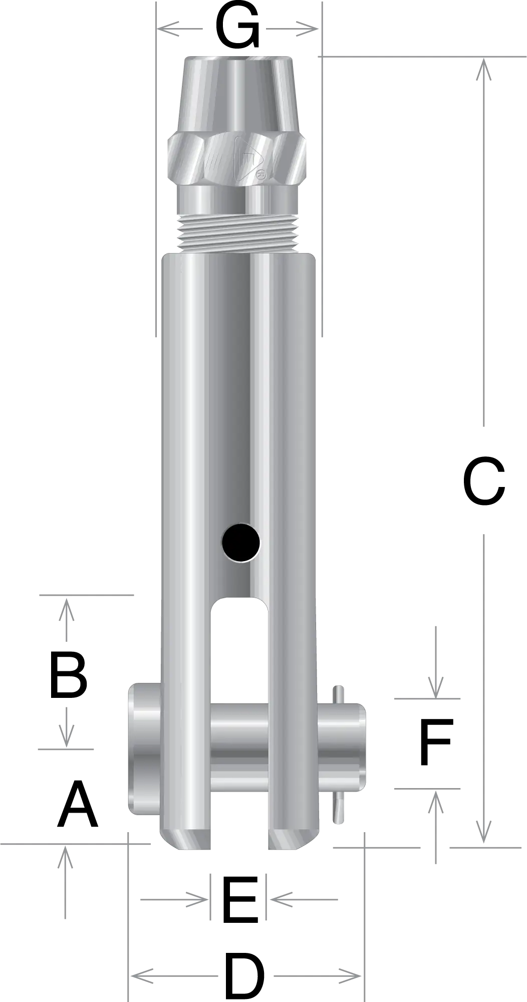 clevis fitting Clevis Socket Fitting (with Pin and Cotter Pin) - Image 2