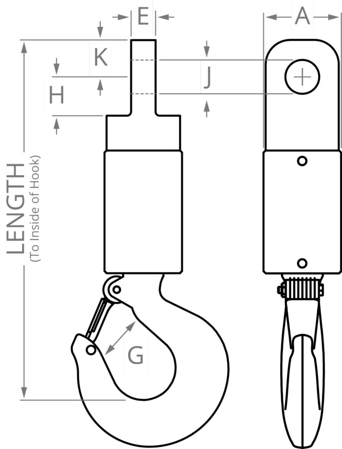 eye-end hook swivel Eye & Hook Roller Bearing Swivel - Model 31 - Image 2