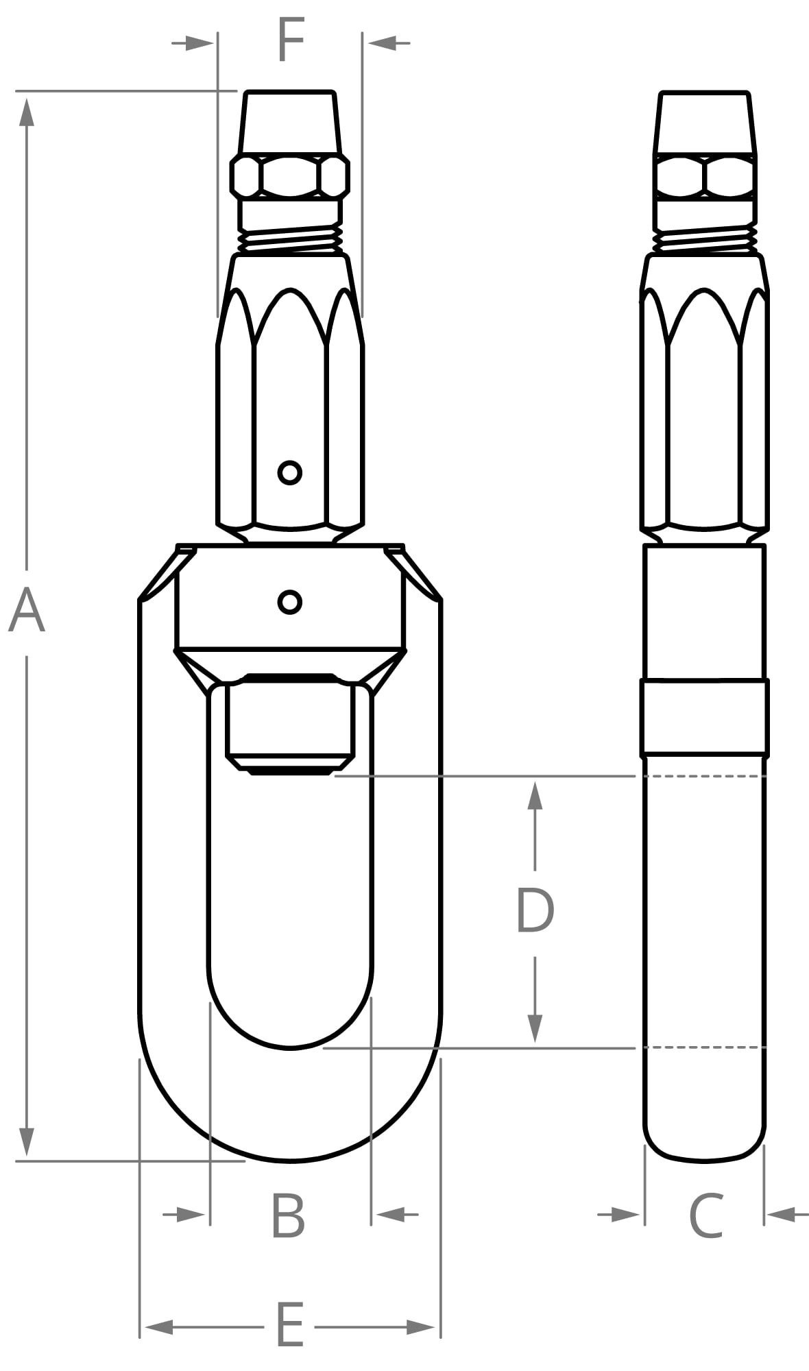 Oval Eye Swivel Socket Fitting (Non-roller Bearing) - Image 2