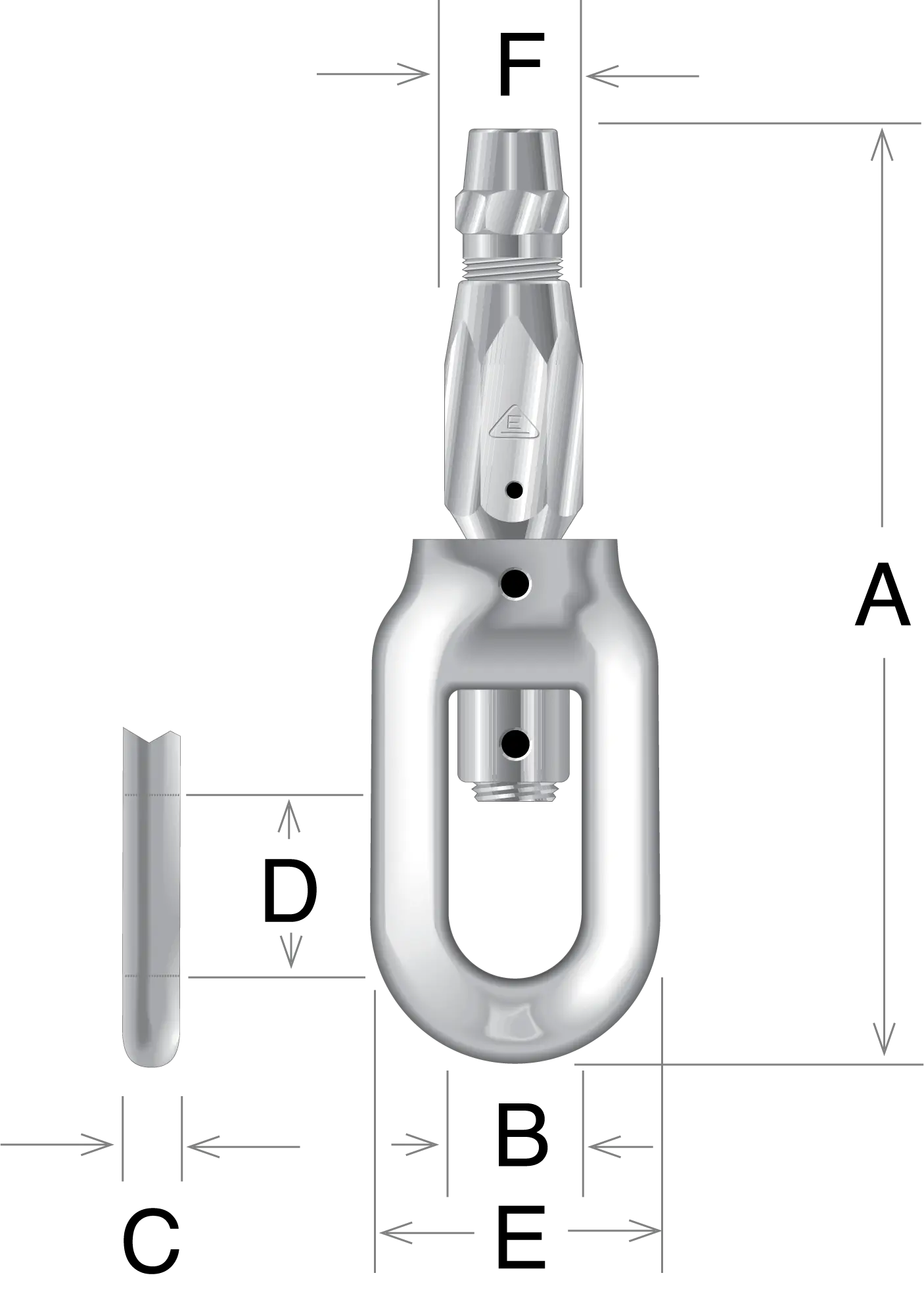 Oval Eye Swivel Socket Fitting (Non-roller Bearing) - Image 2