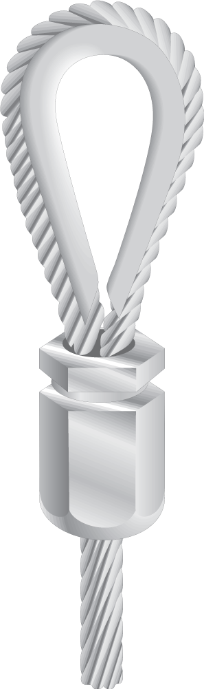 thimbled wire rope termination Electroline Clamp - Image 2