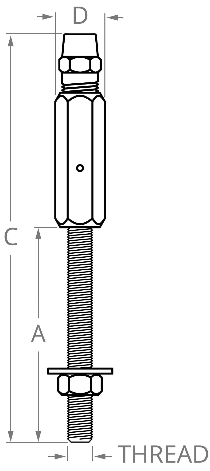 Coarse Thread Stud Socket Fitting - Image 2