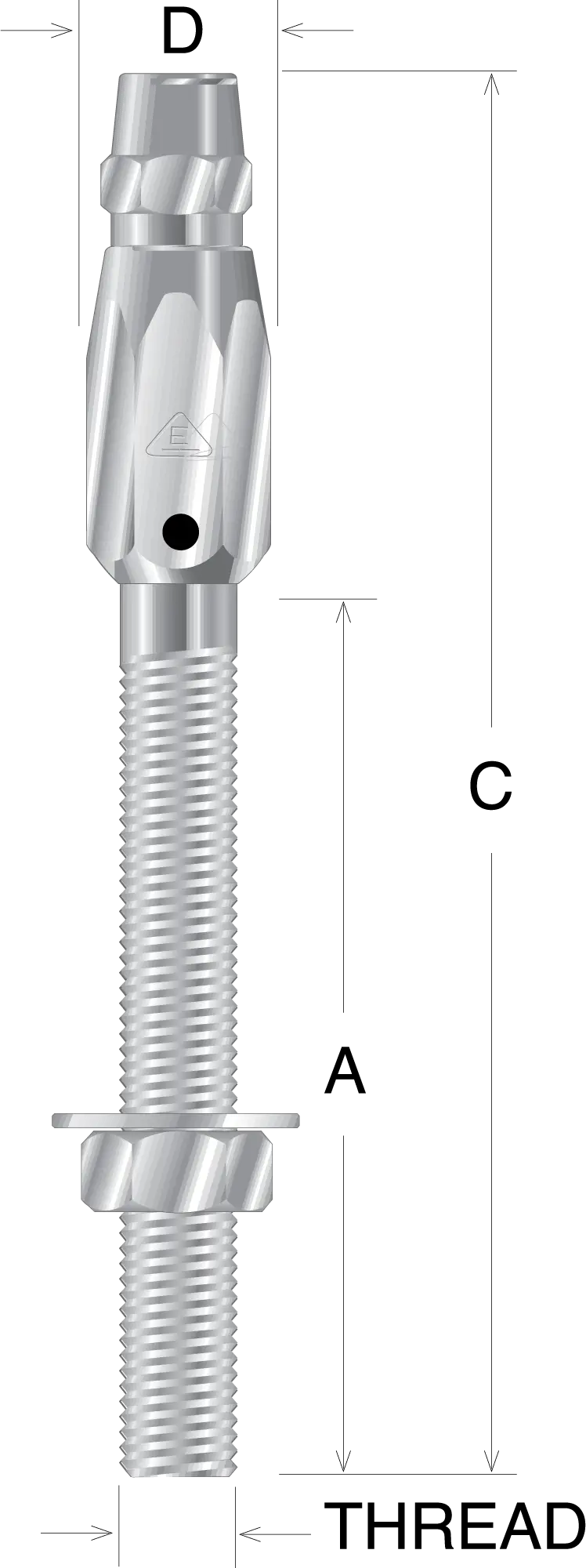 Coarse Thread Stud Socket Fitting - Image 2