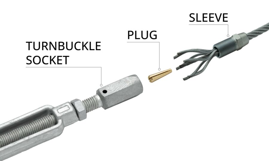swageless turnbuckle Open Body Double Socket Turnbuckle - Image 5
