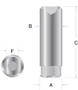 Replacement Clevis Pin with Broached Hex (6000 Series Swivels) - Image 2