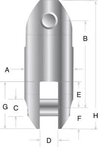 7200 Series 90-Degree Connector Clevis/Clevis (Non-Swiveling) - Image 2