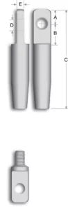 Fixed Eye with Threaded Tab Assembly - Image 2