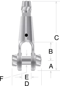 Clevis Socket Fitting (with Threaded Pin and Nut) - Image 2