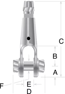 Clevis Socket Fitting (with Threaded Pin and Nut) - Image 2