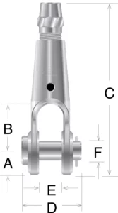 Clevis Socket Fitting (with Pin and Cotter Pin) - Image 2