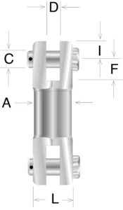 Clevis & Clevis Roller Bearing Swivel - Model 37 - Image 2