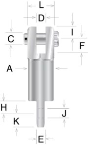 Clevis & Eye Roller Bearing Swivel - Model 38 - Image 2