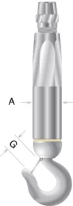 Swageless & Hook Angular Contact Bearing Swivel - Model 60 - Image 2