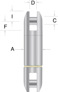 Clevis & Clevis Angular Contact Bearing Swivel - Model 67 - Image 2