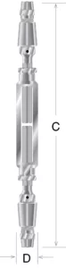 Open Body Double Socket Turnbuckle - Image 2