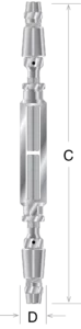Open Body Double Socket Turnbuckle - Image 2